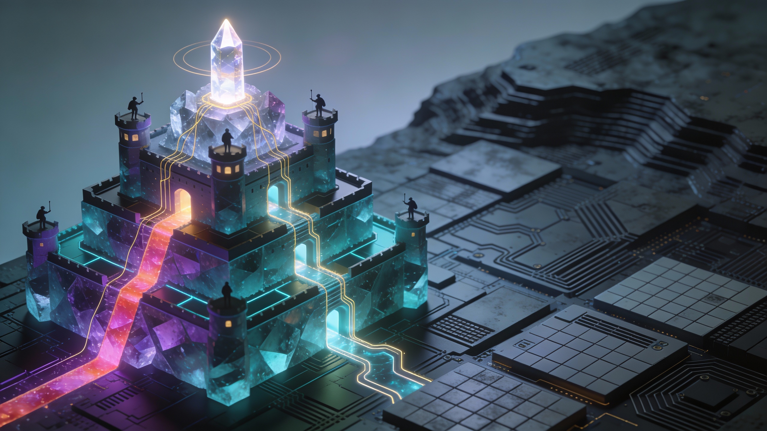 Wide conceptual graphic of a 'reply moat' flywheel Scout → Reply → Thread depth → Profile clicks → Follow → Better reach with