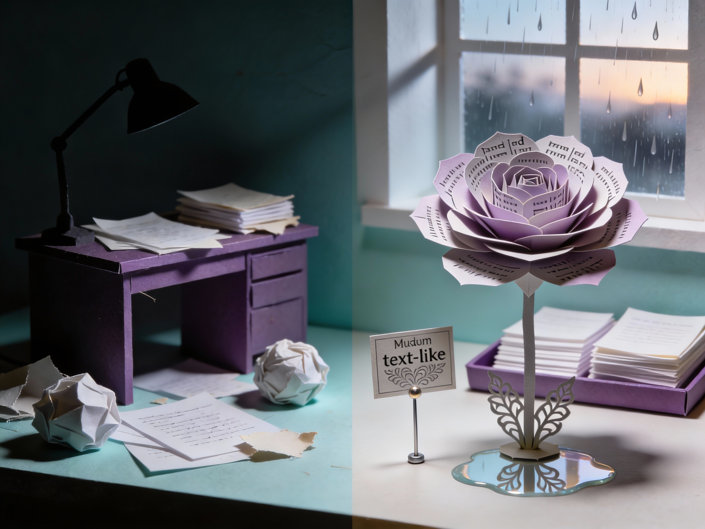 A side-by-side ‘before vs after’ pin copy makeover card left shows a generic title/description right shows an intent-matched 