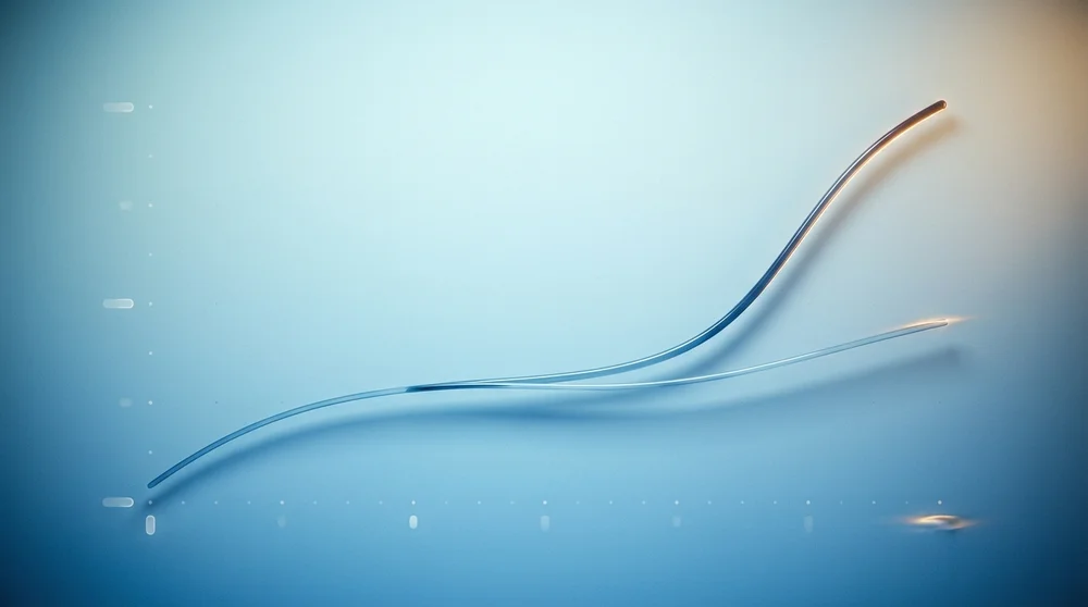 Clean negative-space chart-style visual showing an ‘organic baseline’ line and a ‘boosted momentum’ line for engagement growt