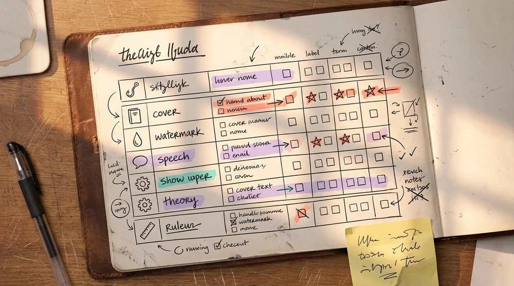 A one-page “Repurpose QC Checklist” graphic with checkboxes for hook cover watermark removal captions metadata and measuremen
